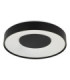 Jolliana 40cm Semi Flush Ceiling Light Matt Black LED 2700/6500K