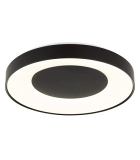 Jolliana 50cm Semi Flush Ceiling Light Matt Black LED 2700/6500K