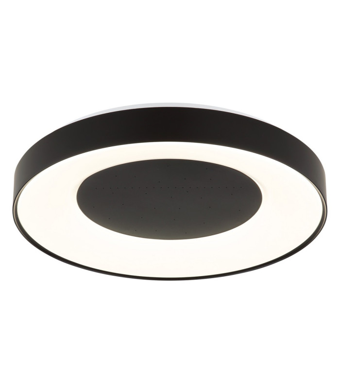 Jolliana 50cm Semi Flush Ceiling Light Matt Black LED 2700/6500K