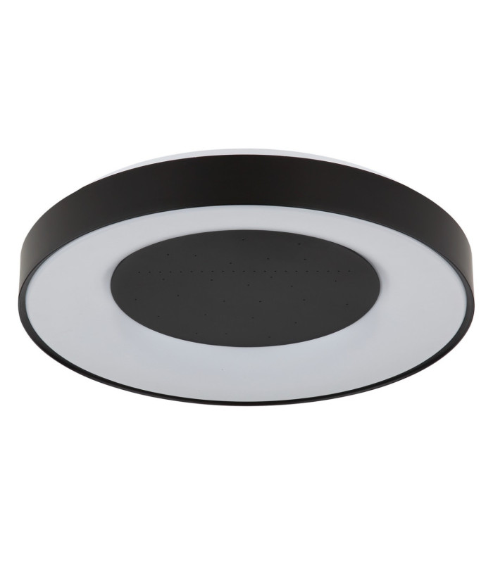 Jolliana 50cm Semi Flush Ceiling Light Matt Black LED 2700/6500K