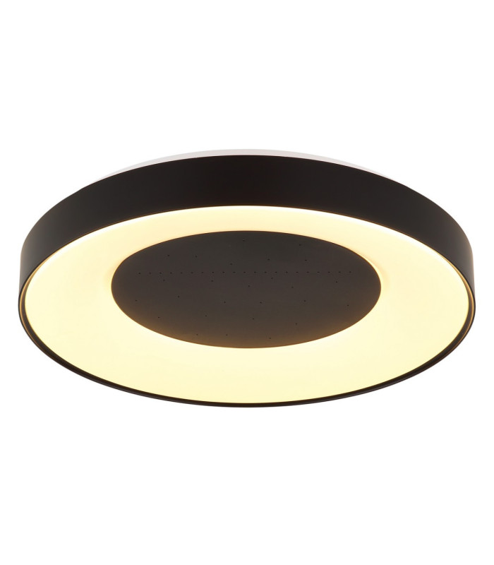 Jolliana 50cm Semi Flush Ceiling Light Matt Black LED 2700/6500K