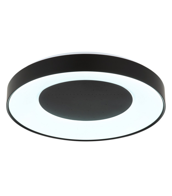 Jolliana 50cm Semi Flush Ceiling Light Matt Black LED 2700/6500K