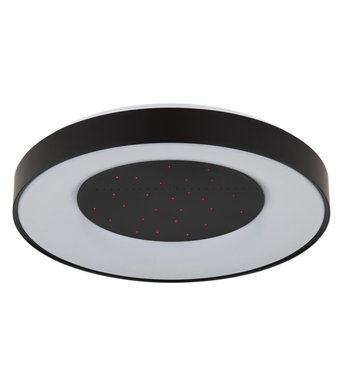 Jolliana 50cm Semi Flush Ceiling Light Matt Black LED 2700/6500K