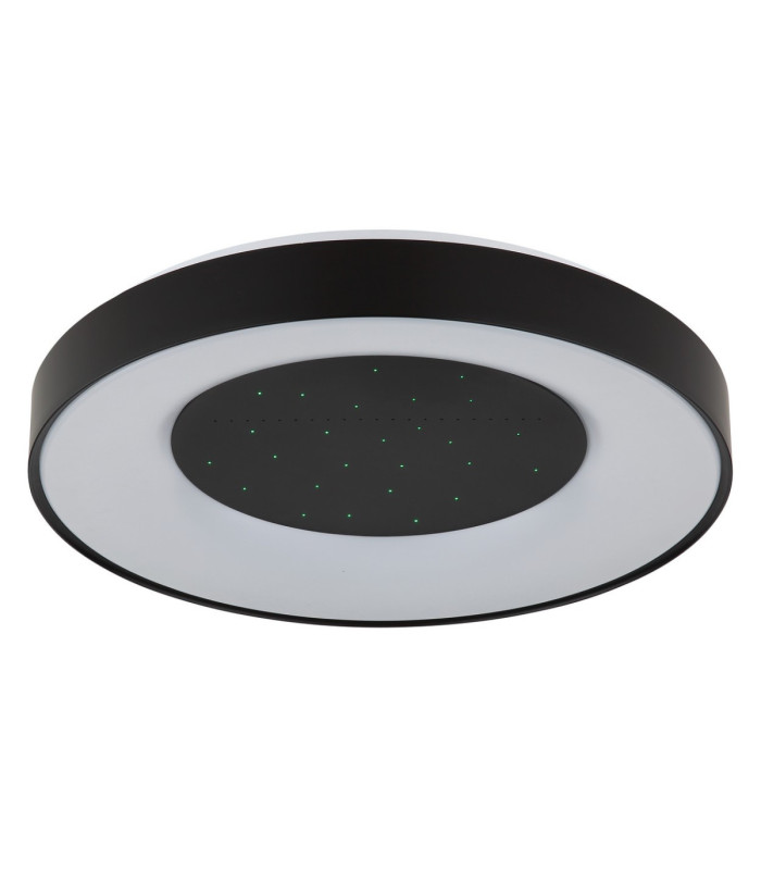 Jolliana 50cm Semi Flush Ceiling Light Matt Black LED 2700/6500K