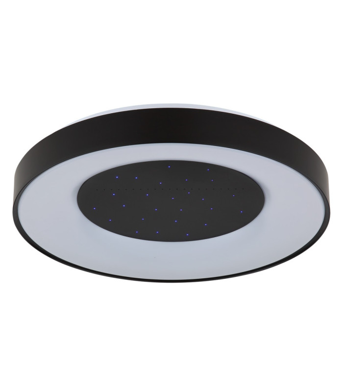 Jolliana 50cm Semi Flush Ceiling Light Matt Black LED 2700/6500K