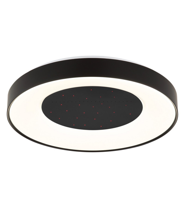 Jolliana 50cm Semi Flush Ceiling Light Matt Black LED 2700/6500K