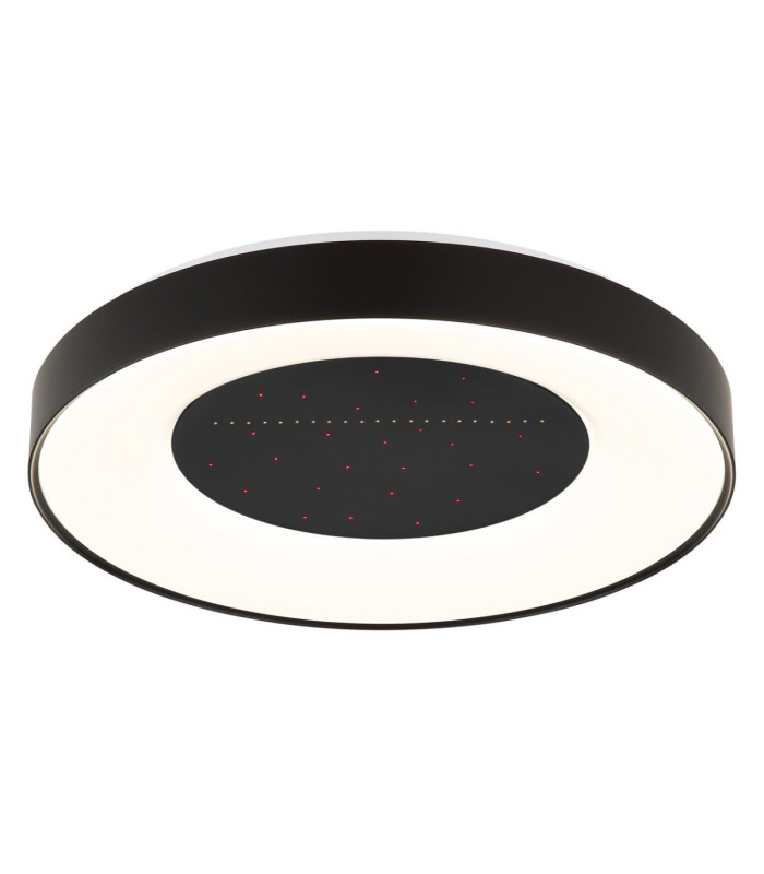 Jolliana 50cm Semi Flush Ceiling Light Matt Black LED 2700/6500K