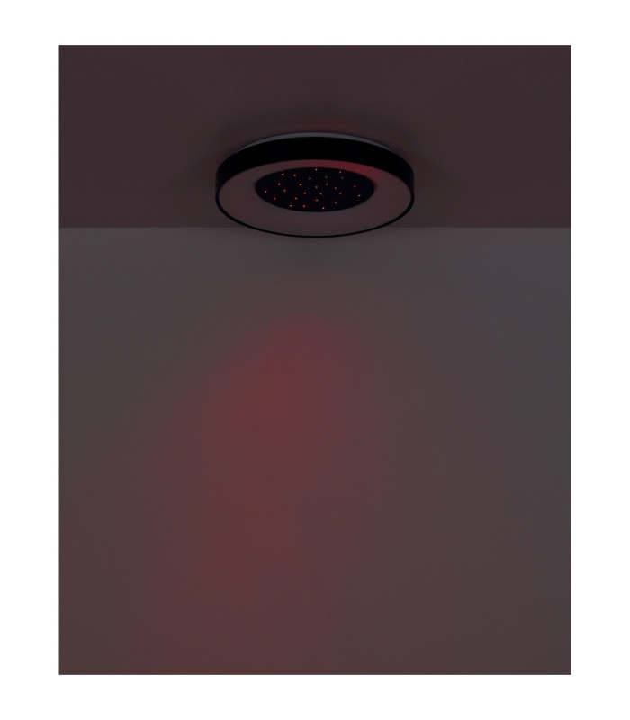 Jolliana 50cm Semi Flush Ceiling Light Matt Black LED 2700/6500K