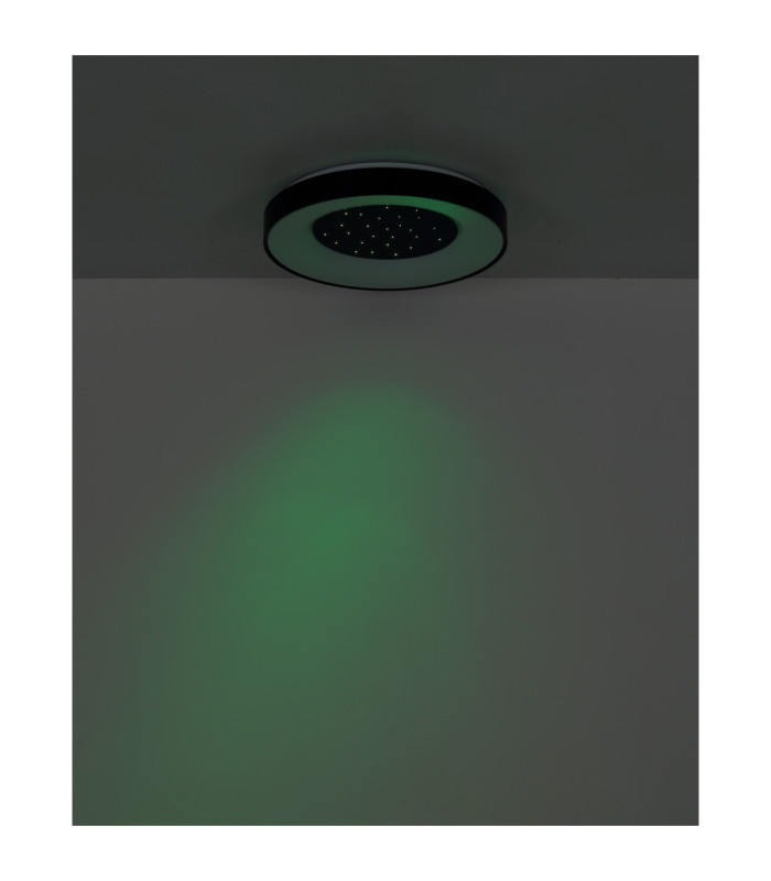 Jolliana 50cm Semi Flush Ceiling Light Matt Black LED 2700/6500K