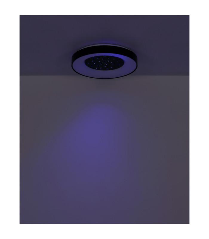 Jolliana 50cm Semi Flush Ceiling Light Matt Black LED 2700/6500K