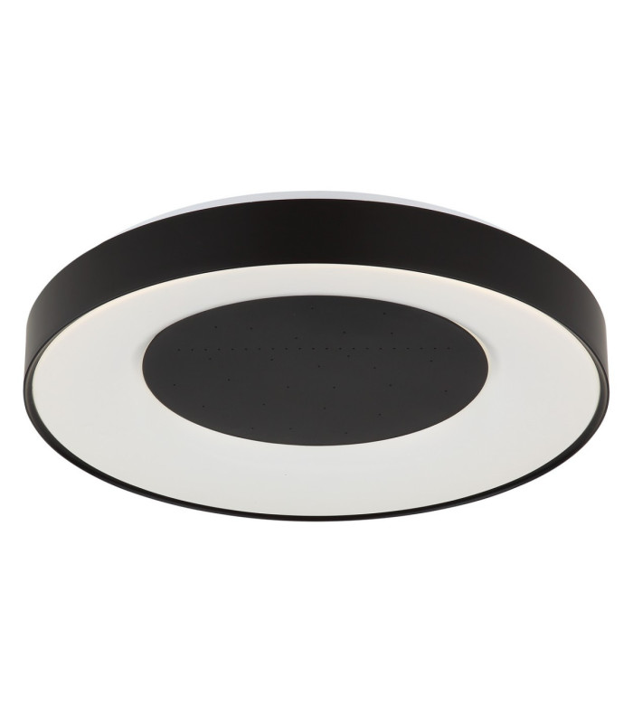 Jolliana 50cm Semi Flush Ceiling Light Matt Black LED 2700/6500K