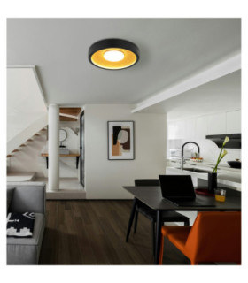 Woki Semi Flush Ceiling Light Matt Black LED 3000K-2