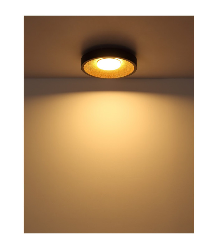Woki Semi Flush Ceiling Light Matt Black LED 3000K-8