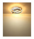 Deloris Round Semi Flush Ceiling Light Matt Black LED 2700/6500K-9