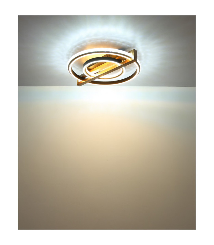 Deloris Round Semi Flush Ceiling Light Matt Black LED 2700/6500K-10