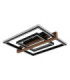 Deloris Square Semi Flush Ceiling Light Matt Black LED 2700/6500K-3