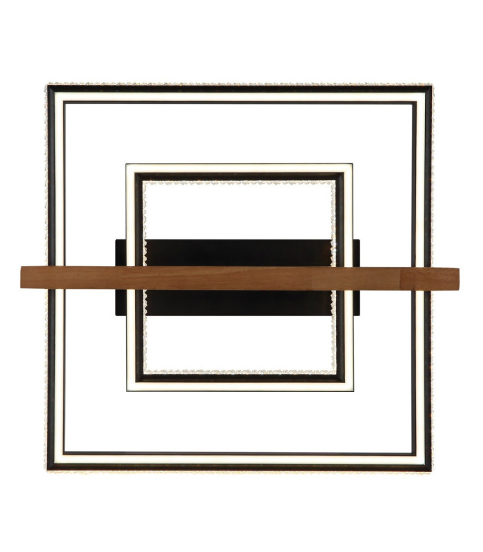 Deloris Square Semi Flush Ceiling Light Matt Black LED 2700/6500K-5