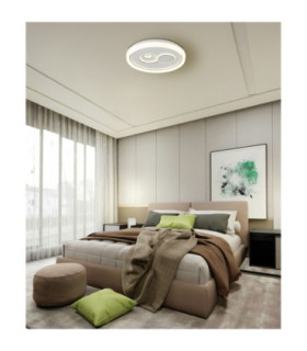 Ruiz I Semi Flush Ceiling Light Matt White LED 2700/4000/6000K-2