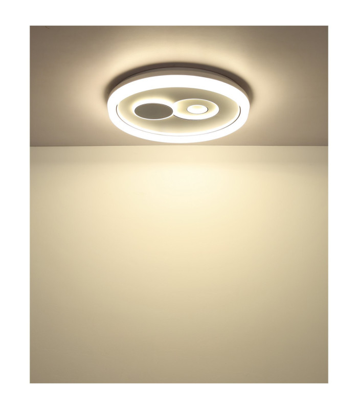 Ruiz I Semi Flush Ceiling Light Matt White LED 2700/4000/6000K-7