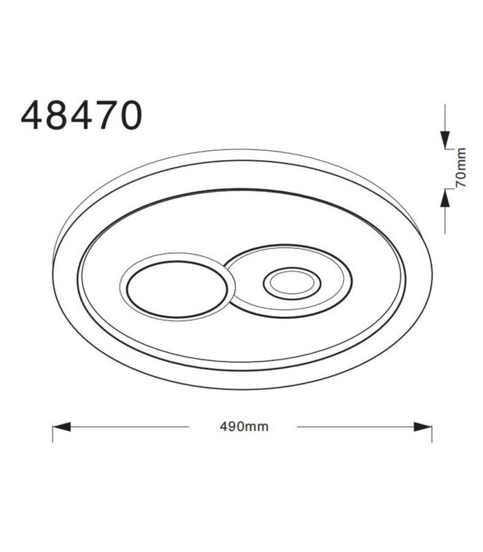 Ruiz I Semi Flush Ceiling Light Matt White LED 2700/4000/6000K-9