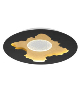 Obscura Semi Flush Ceiling Light Matt Black LED 4000K-1