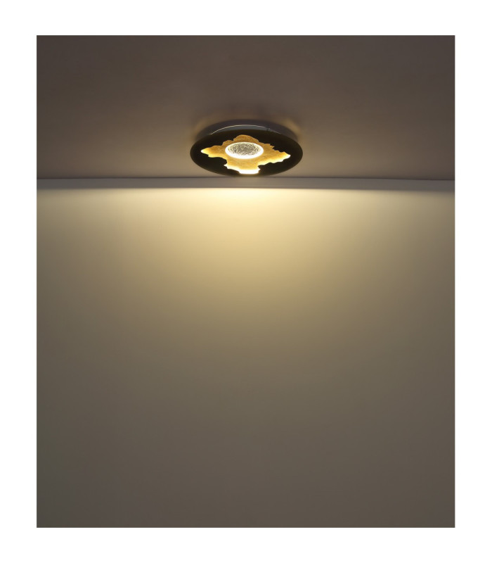 Obscura Semi Flush Ceiling Light Matt Black LED 4000K-5