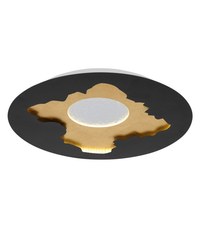 Obscura Semi Flush Ceiling Light Matt Black LED 4000K-6
