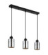 Alonso Bar Pendant Ceiling Light Matt Black 3x E27-3