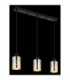 Alonso Bar Pendant Ceiling Light Matt Black 3x E27-6