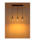 Alonso Bar Pendant Ceiling Light Matt Black 3x E27-8