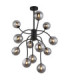 Riha Multi Arm Pendant Ceiling Light Matt Black 12x G9 LED 3000K-1