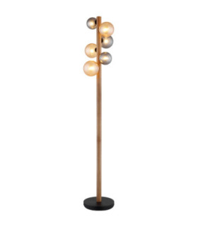 Riha Multi Arm Floor Lamp Matt Black 6x G9 LED-1