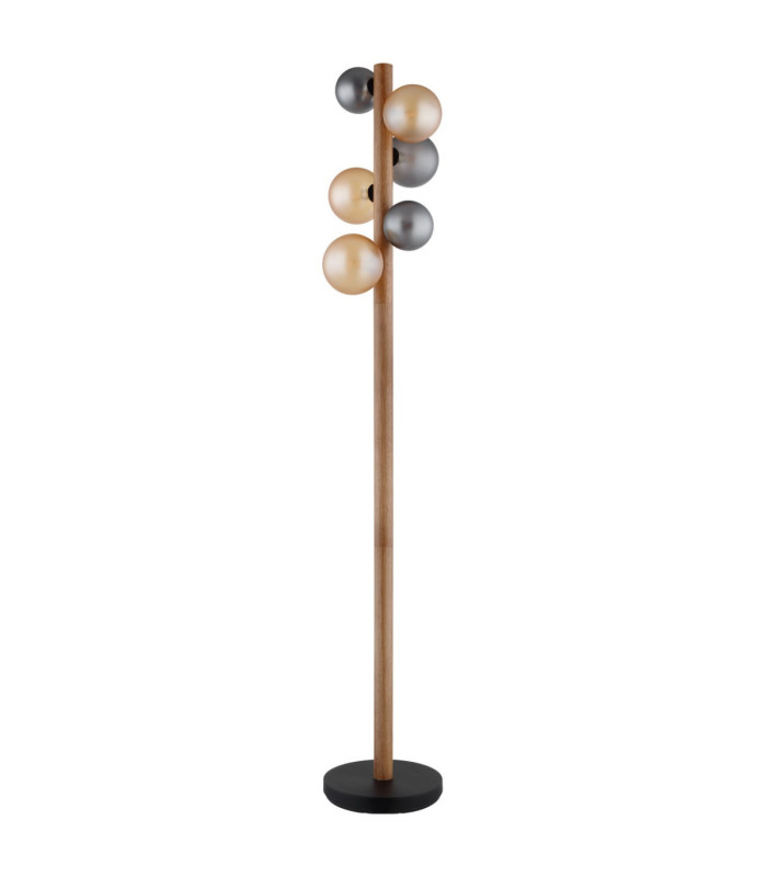 Riha Multi Arm Floor Lamp Matt Black 6x G9 LED-3