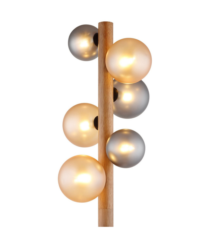 Riha Multi Arm Floor Lamp Matt Black 6x G9 LED-4