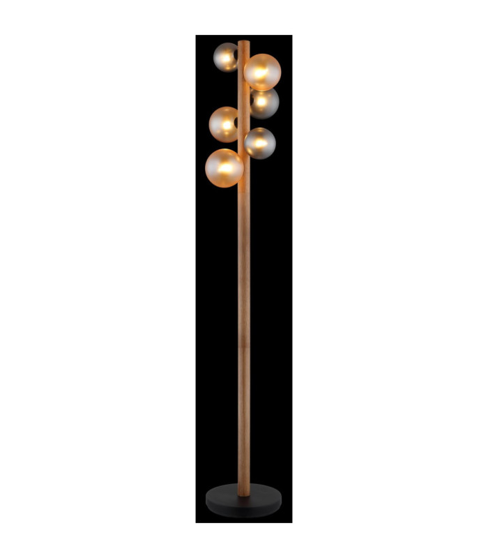 Riha Multi Arm Floor Lamp Matt Black 6x G9 LED-5