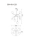 Riha Multi Arm Pendant Ceiling Light Matt Nickel 12x G9 LED 3000K-4