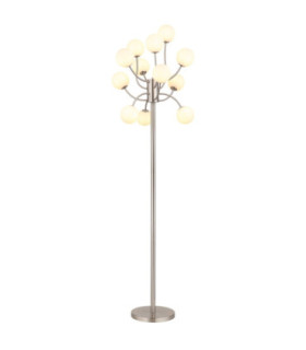 Riha Multi Arm Floor Lamp Matt Nickel 12x G9 LED 3000K-1