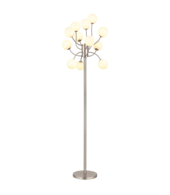 Riha Multi Arm Floor Lamp Matt Nickel 12x G9 LED 3000K-1