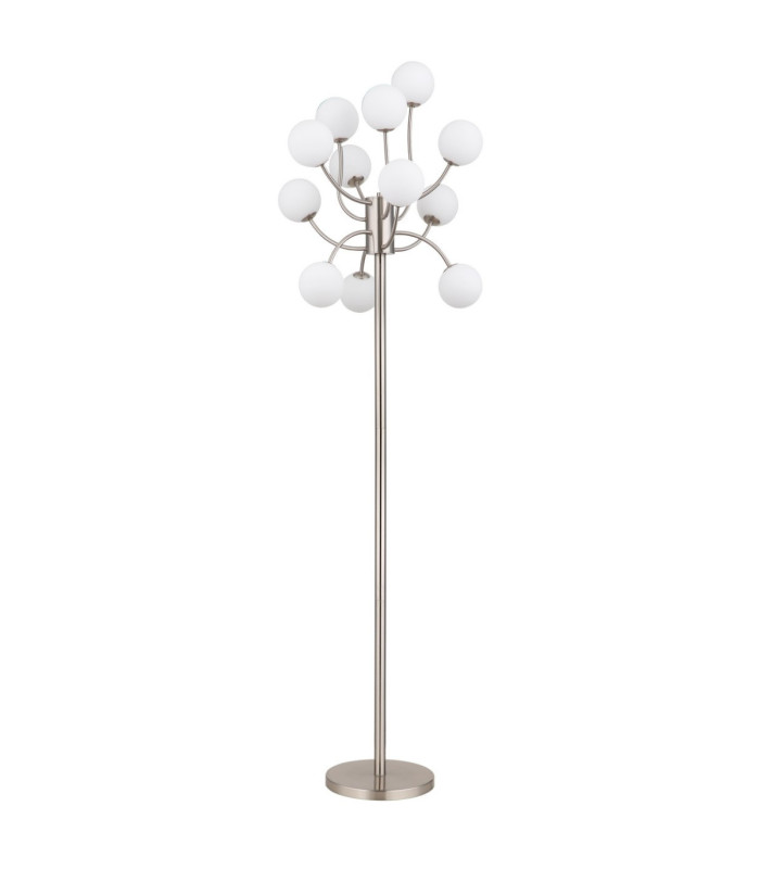 Riha Multi Arm Floor Lamp Matt Nickel 12x G9 LED 3000K-3