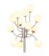 Riha Multi Arm Floor Lamp Matt Nickel 12x G9 LED 3000K-4
