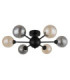 Roland Multi Arm Semi Flush Ceiling Lamp Matt Black 6x G9 LED-3