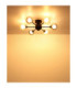 Roland Multi Arm Semi Flush Ceiling Lamp Matt Black 6x G9 LED-6