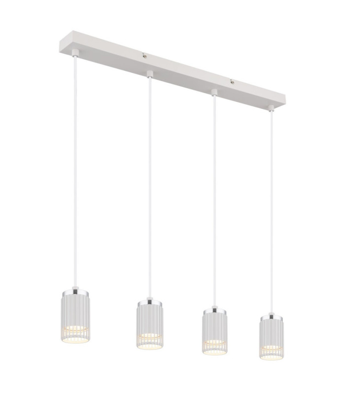 Korben Bar Pendant Ceiling Light Matt White 4x GU10-1