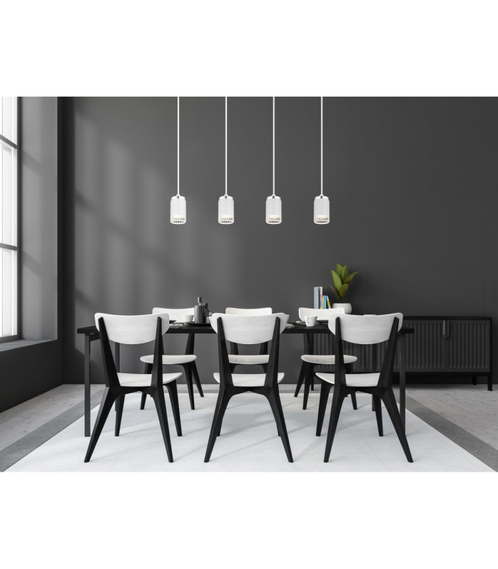 Korben Bar Pendant Ceiling Light Matt White 4x GU10-2