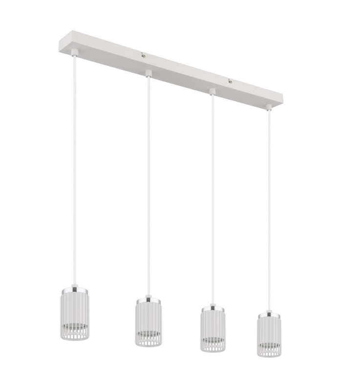 Korben Bar Pendant Ceiling Light Matt White 4x GU10-3