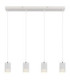 Korben Bar Pendant Ceiling Light Matt White 4x GU10-4