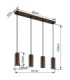 James Bar Pendant Ceiling Light Matt Bronze 4x GU10-9