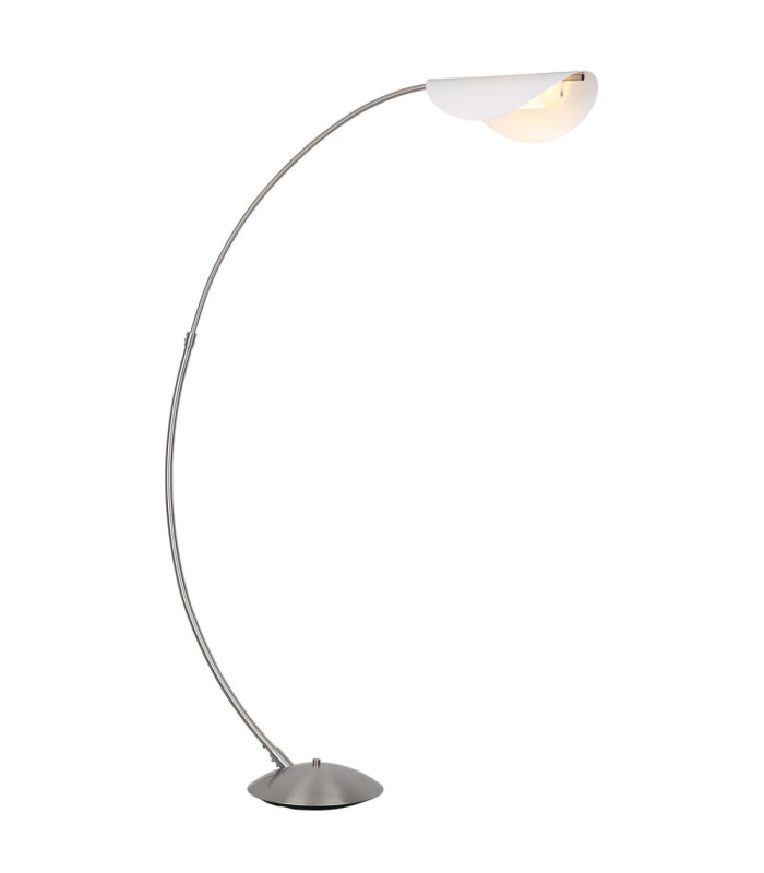 Robles Arc Floor Lamp Matt Nickel LED 3000K-1