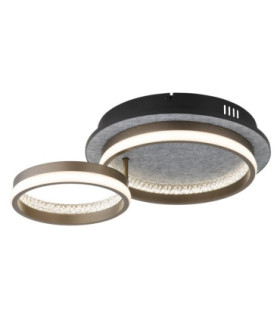 Della Semi Flush Ceiling Light Matt Black LED 3000/4000/6000K-1