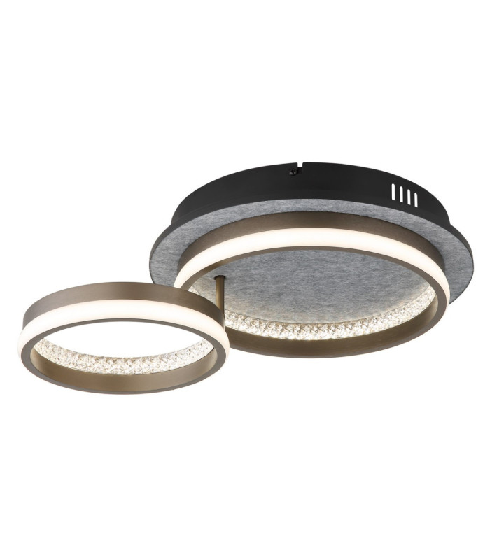 Della Semi Flush Ceiling Light Matt Black LED 3000/4000/6000K-1